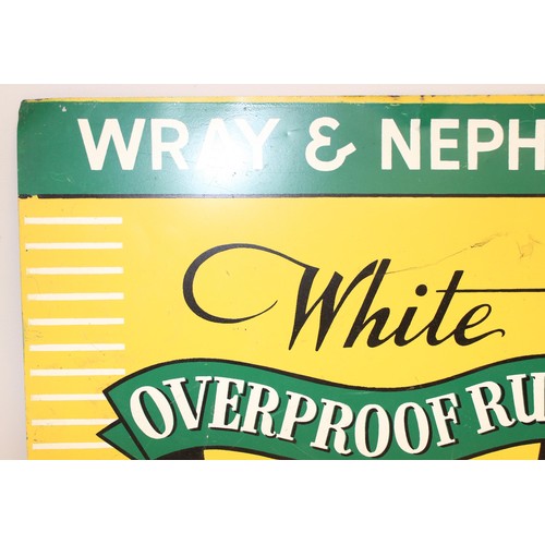 461 - Vintage painted metal advertising sign for Wray & Nephew White Overproof Rum, approx 45 x 34cm