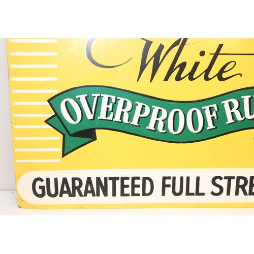 461 - Vintage painted metal advertising sign for Wray & Nephew White Overproof Rum, approx 45 x 34cm