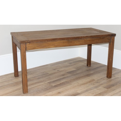 90 - Vintage wooden kitchen table, either oak, ash or elm, approx 150 W x 74 D x 76cm H