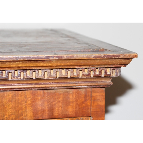 155 - A 19th century mahogany chest on chest with highly decorative brass drop handles, 2 over 3 to top, 2... 