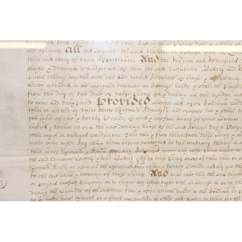 493 - Early 18th century marriage document or indenture on vellum dated 1714, with original seals and stam... 