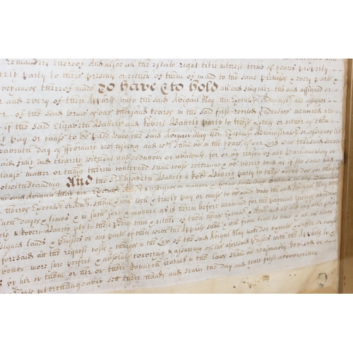 493 - Early 18th century marriage document or indenture on vellum dated 1714, with original seals and stam... 