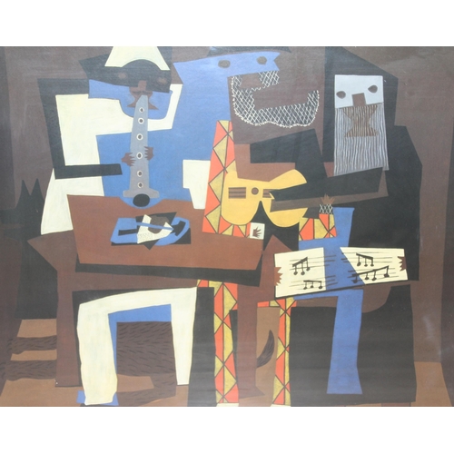 499 - After Pablo Picasso (Spanish, 1881 - 1973): Large cubist print of 'Three Musicians', originally pain... 