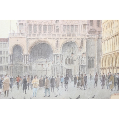 504 - Noel Shepherdson (British b.1953) No 30 From the Piazzetta, Venice, watercolour, signed & dated 1991... 