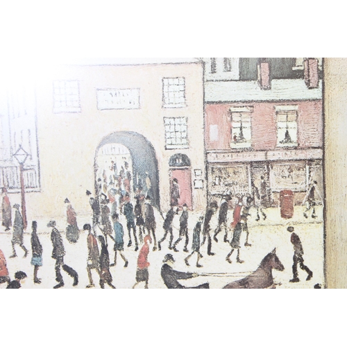 511 - After L. S. Lowry (British, 1887–1976): Vintage print of 'Coming From The Mill', in glazed wooden fr... 