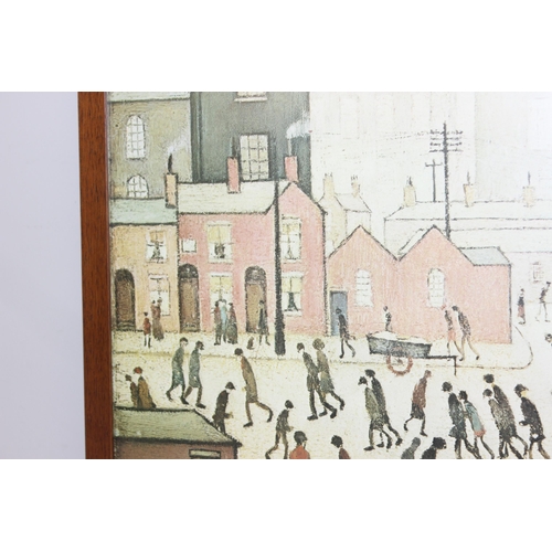 511 - After L. S. Lowry (British, 1887–1976): Vintage print of 'Coming From The Mill', in glazed wooden fr... 