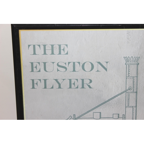 515 - Large vintage double-sided sign for The Euston Flyer, public house in Euston Road, London, mounted i... 