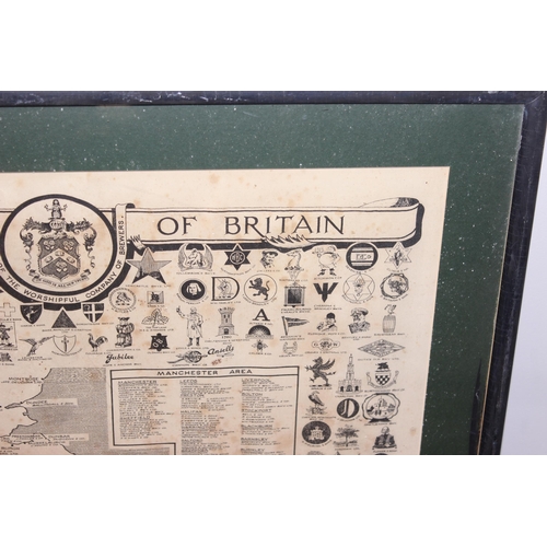 518 - Vintage poster of 'The Breweries of Britain', in glazed frame, approx 81 x 61cm