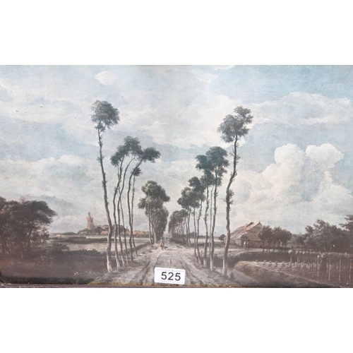 525 - After Meindert Hobbema (Dutch, 1638 - 1709): Vintage print of The Avenue, Middelharnis, in a highly ... 