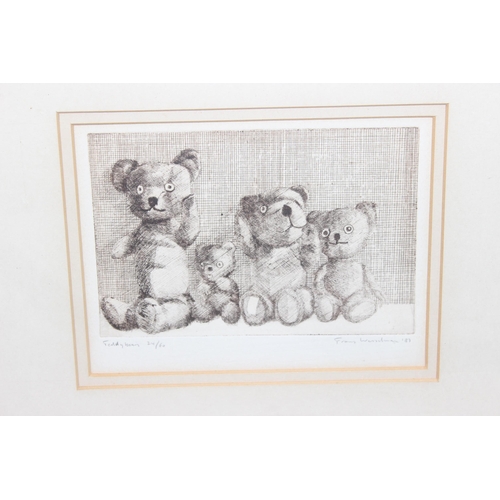 531 - Frans Wesselman (b. 1953): Signed limited edition print (24/60) entitled 'Teddybears', dated '83, in... 