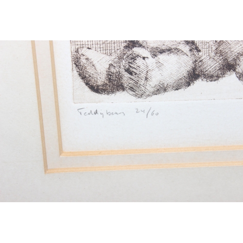 531 - Frans Wesselman (b. 1953): Signed limited edition print (24/60) entitled 'Teddybears', dated '83, in... 