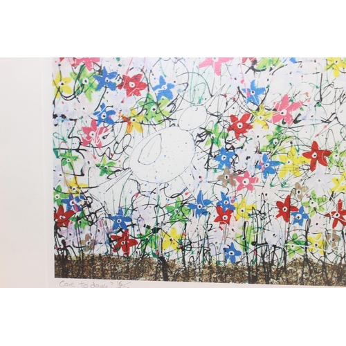 535 - Fiona Gordon-Abbey (XX): Limited edition print (16/250) entitled 'Care To Dance?' of birds amongst c... 