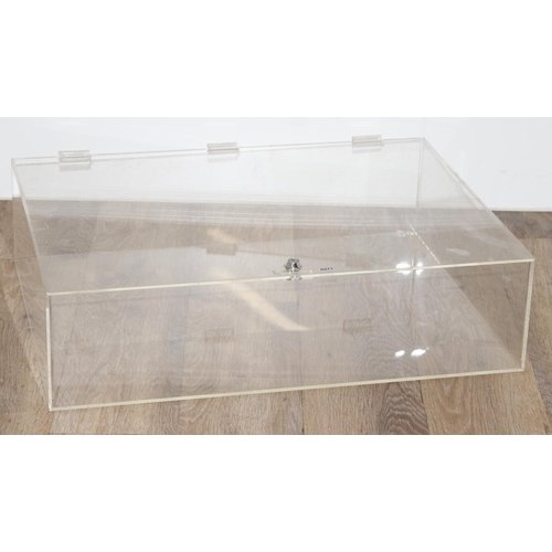 271 - Large Perspex table top display box, approx 62 x 47 x 17cm