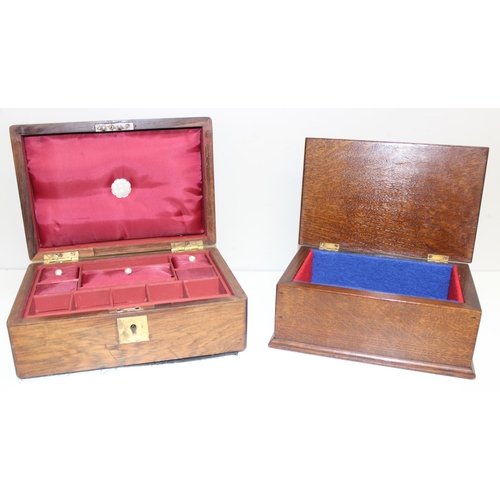 275 - Qty of assorted vintage and later wooden and other collectors' boxes, jewellery boxes, tins etc, the... 