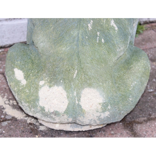 301 - Concrete garden ornament of a silverback gorilla, approx 46cm H