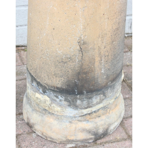 307 - Antique clay vented chimney pot, approx 92cm H