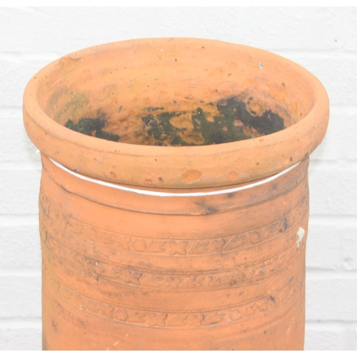 308 - Large terracotta chimney pot, approx 102cm