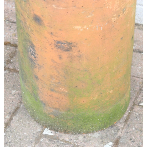 308 - Large terracotta chimney pot, approx 102cm