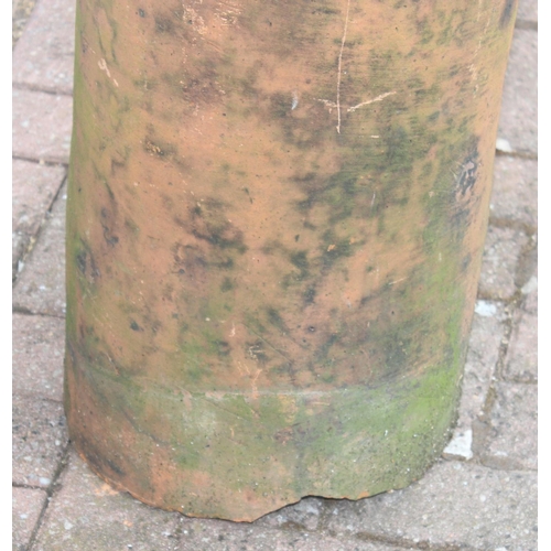 308 - Large terracotta chimney pot, approx 102cm