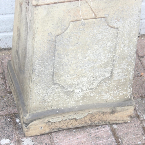 311 - Antique square top chimney pot, approx 35cm W x 27cm D x 62cm H