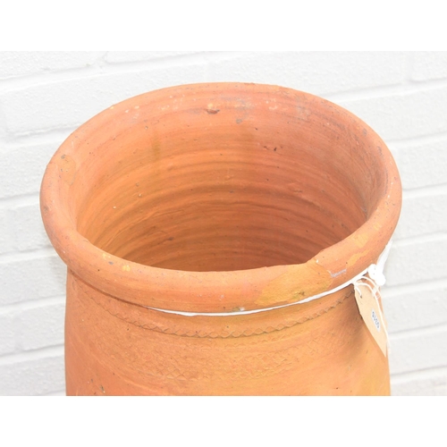 315 - Handmade terracotta chimney pot, approx 78cm H