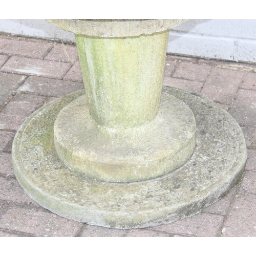 339 - 3-piece garden planter on pedestal base, approx 80cm diam x 71cm H