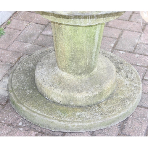 339 - 3-piece garden planter on pedestal base, approx 80cm diam x 71cm H