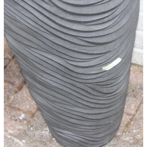 353 - A pair of black fiberglass planters of wavy textured form, approx 39cm x 75cm