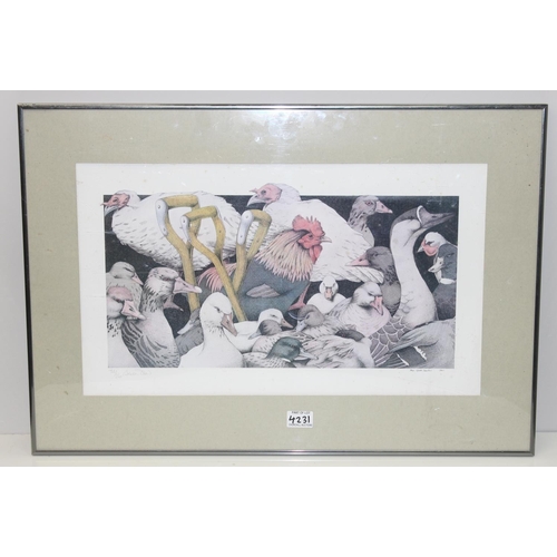 619 - Simon Drew, signed limited edition print of birds entitled 