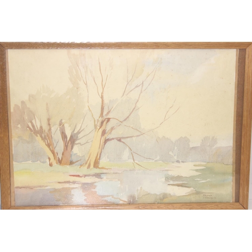 636 - Frank Sherwin (British, 1896-1986): 2 original landscape watercolours, one titled 'Suffolk Back Yard... 