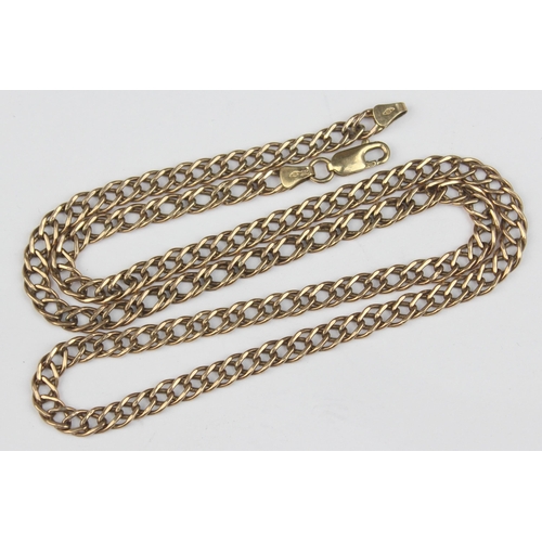 1103 - A long 9ct gold fancy link chain, marked 375 and XRF confirmed, approx 52cm long, approx 6.41g gross