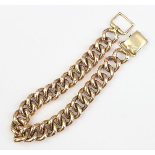 1120 - An American 14ct gold kerb chain bracelet by Kreisler, marked 14k and XRF confirmed, approx 21cm lon... 