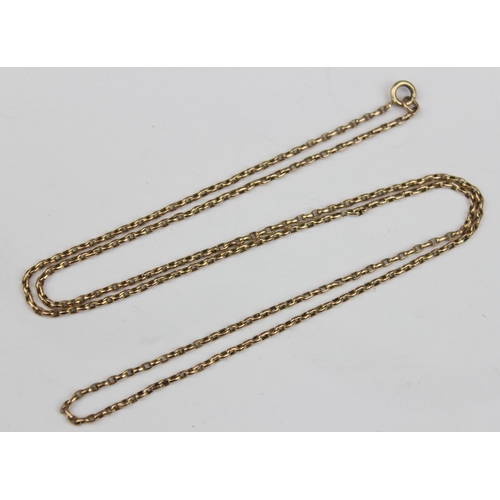 1127 - A long 9ct gold rope link chain necklace, marked and XRF confirmed, approx 70cm long, approx 6.74g g... 