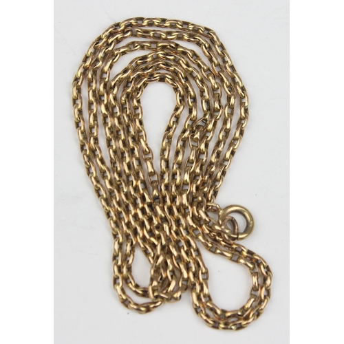 1127 - A long 9ct gold rope link chain necklace, marked and XRF confirmed, approx 70cm long, approx 6.74g g... 