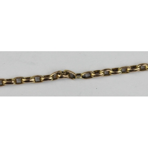 1127 - A long 9ct gold rope link chain necklace, marked and XRF confirmed, approx 70cm long, approx 6.74g g... 