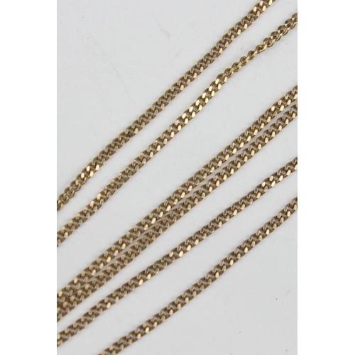 1128 - A vintage 9ct gold fine link chain, marked and XRF confirmed, approx 63cm long, approx 4.81g gross