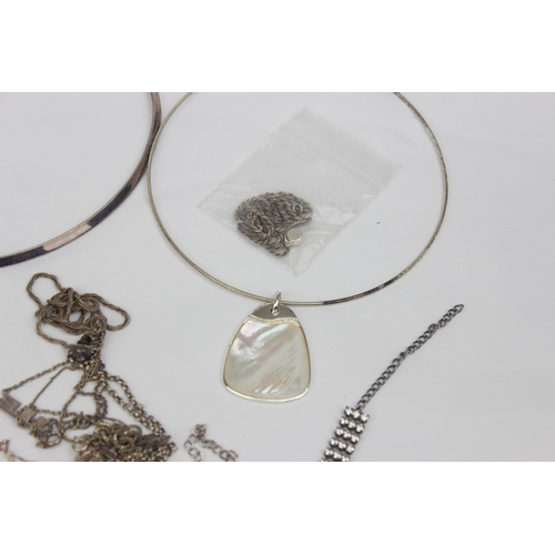 1156 - A large qty of assorted silver jewellery, most pieces marked and all XRF confirmed, with 2 Rowell of... 