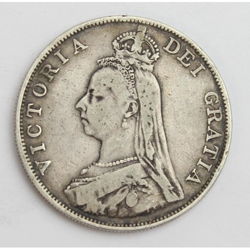 1212 - Queen Victoria 1889 silver double florin coin