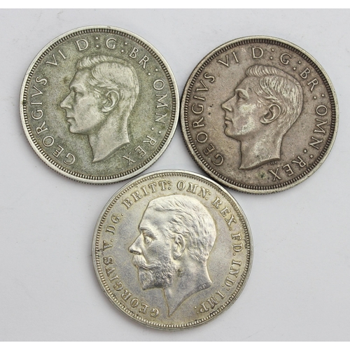 1221 - 3 silver crown coins, 1935 