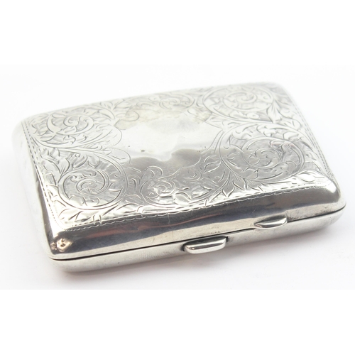 1024 - An antique silver cigarette case, Birmingham 1917 by Joseph Gloster Ltd, approx 67.01g gross