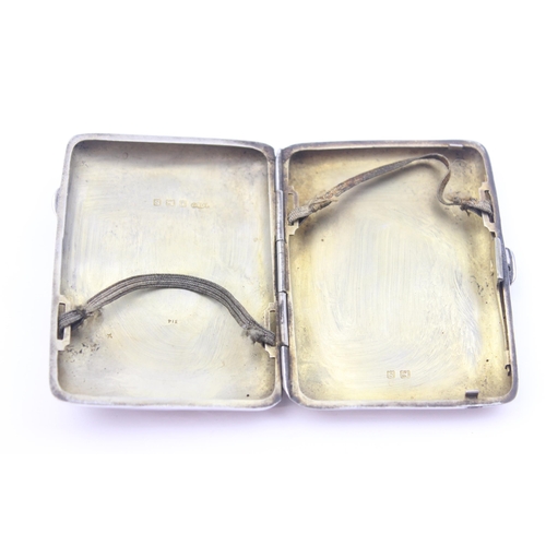 1024 - An antique silver cigarette case, Birmingham 1917 by Joseph Gloster Ltd, approx 67.01g gross