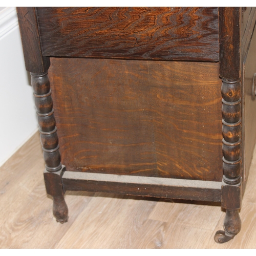 70 - A vintage sewing box table or stool with upholstered top and contents, an unusual early 20th century... 