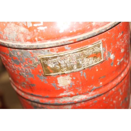 757 - 3 vintage fuel cans to inc an Underwriters Laboratories Safety Can, the largest approx 53cm tall