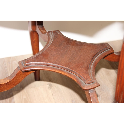 32 - Antique mahogany occasional table with shaped top, approx 68 x 68 x 73cm tall and a 19th century mah... 