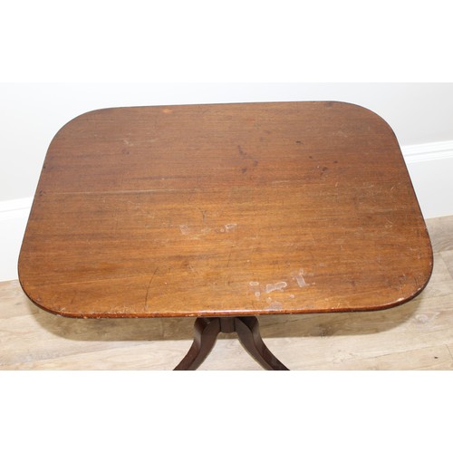 32 - Antique mahogany occasional table with shaped top, approx 68 x 68 x 73cm tall and a 19th century mah... 