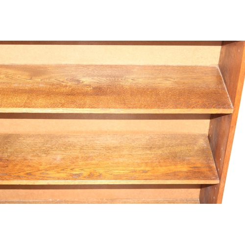 6 - Vintage oak bookcase with 5 shelves, approx 94cm wide x 24cm deep x 125cm tall