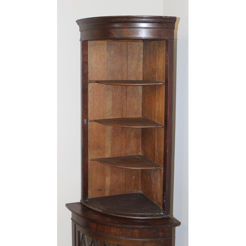 30 - An antique corner cabinet, piano stool and sewing table, corner cabinet approx 42cm wide x 42cm deep... 