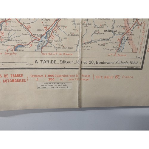 538 - Edward Stanford (1827-1904) a rare folding cloth backed map of Switzerland 