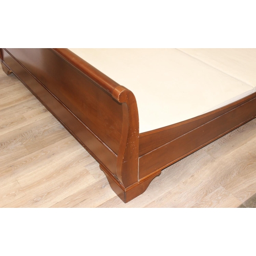 18 - Grange - a vintage French made sleigh bed to fit a super king mattress, approx 180cm x 200cm