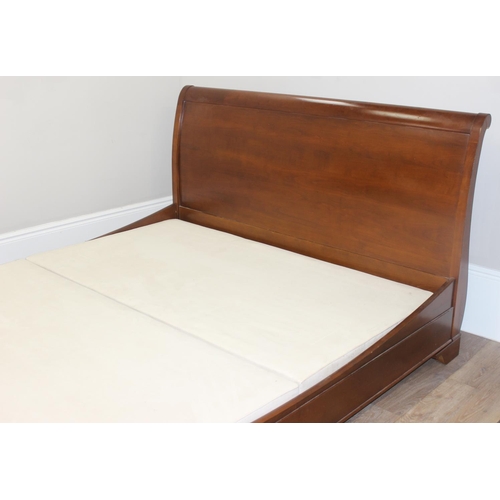 18 - Grange - a vintage French made sleigh bed to fit a super king mattress, approx 180cm x 200cm